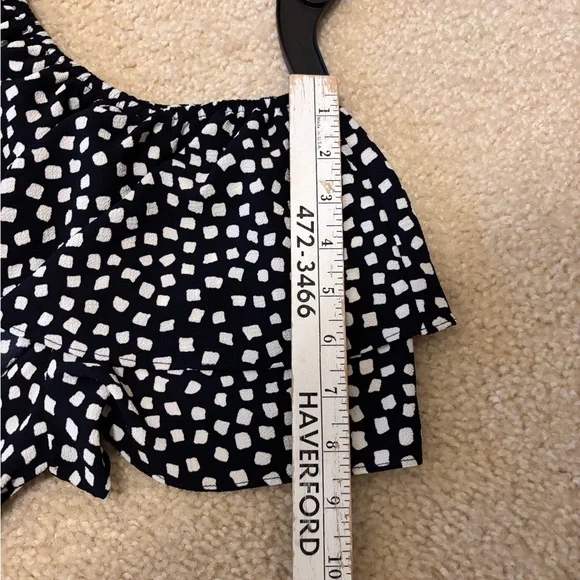 EUC Jessica Howard Ruffle Off-The-Shoulder Mini Shift Dress | Women’s 14 (XL) - Picture 9 of 13